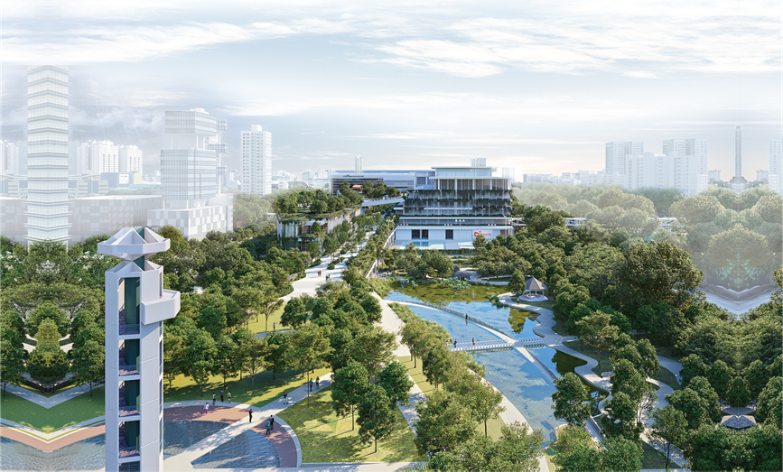 Rendering of future Toa Payoh park